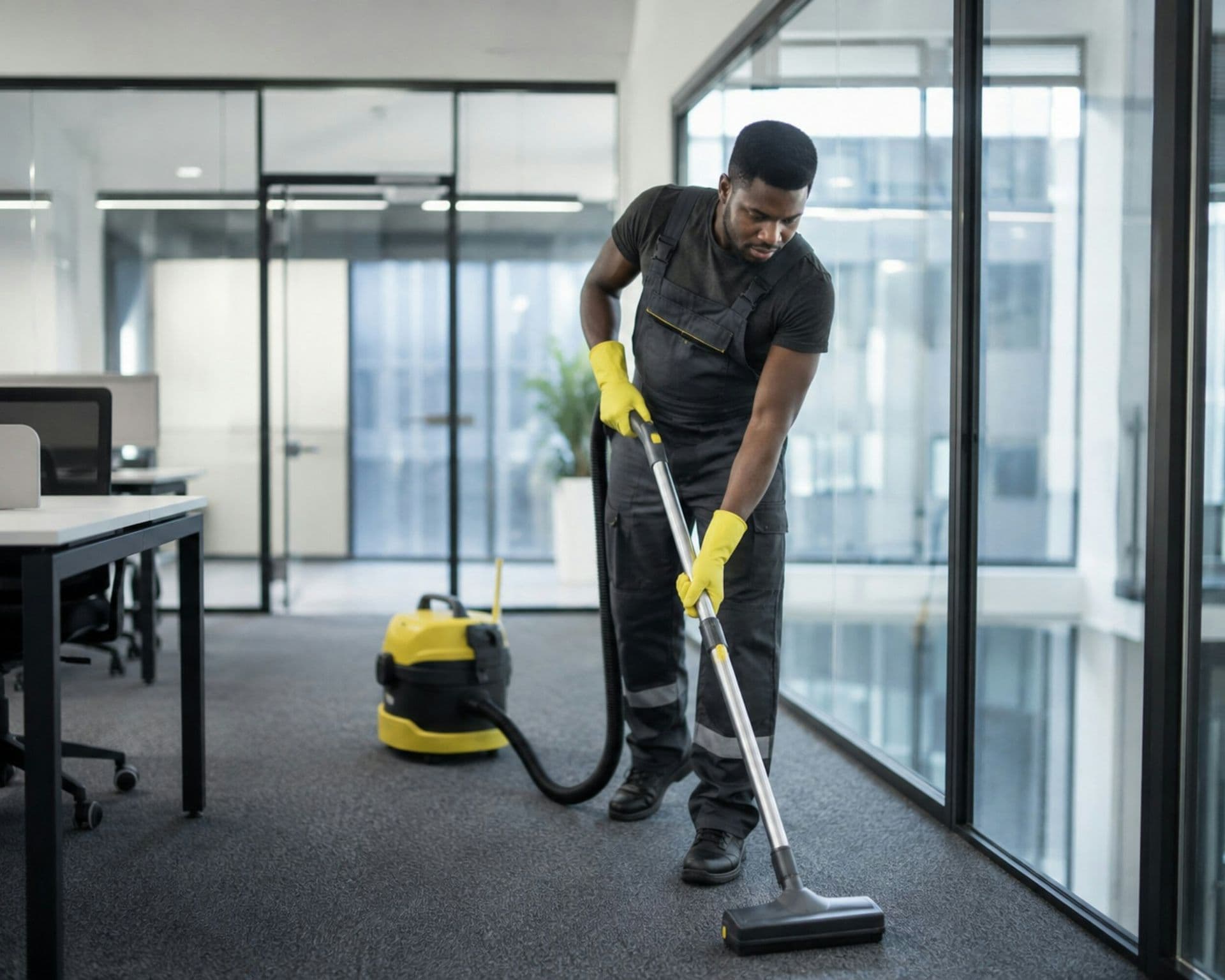 Carpet Cleaning on the job