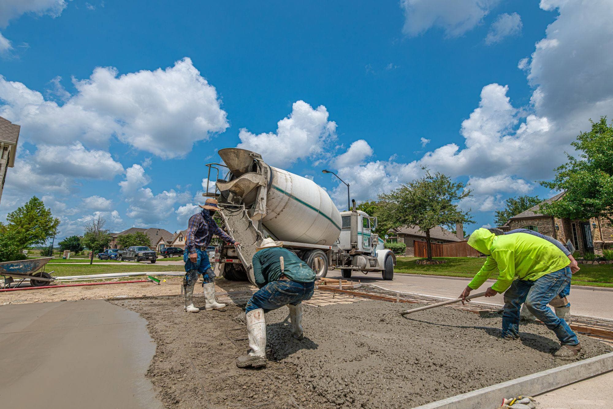Concrete on the job