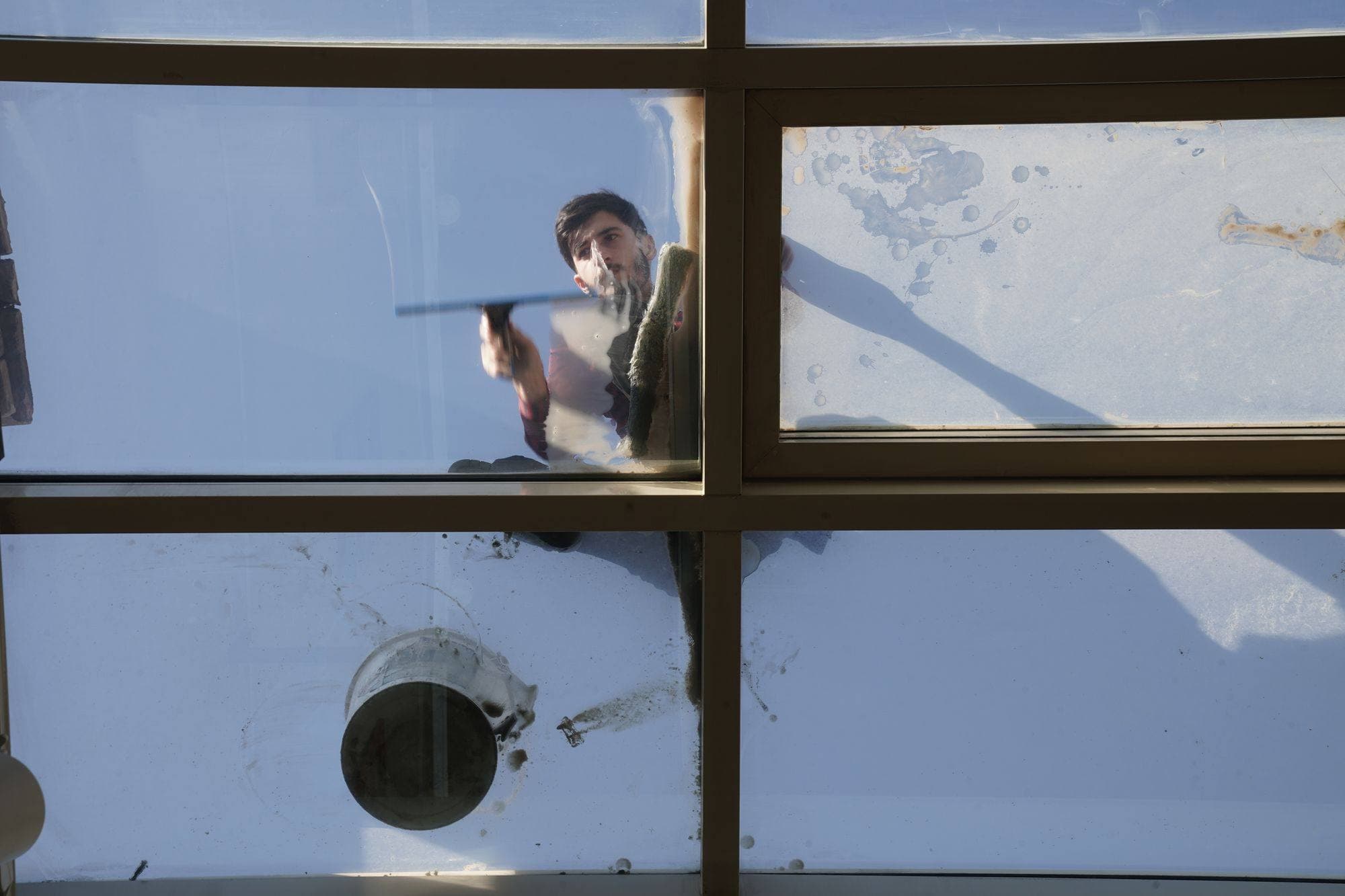 Window Cleaning on the job