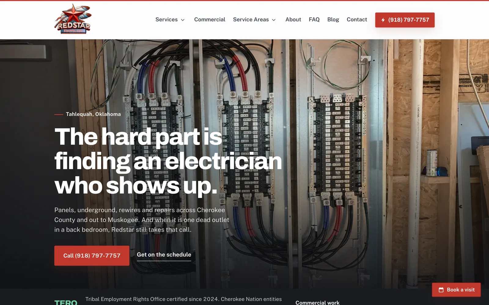 Redstar Electric homepage, built by Niewdel